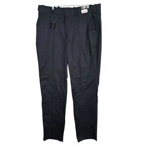 Mens Lawpro Black 4-Pocket Trousers TR965 Polyester Cotton Comfort Waist 40